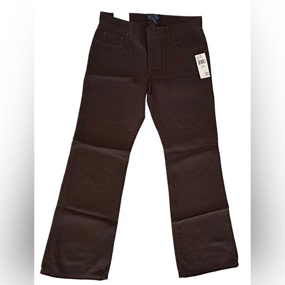 NWT Polo Jeans  Company Twill Pants Brown Size 6x30 - Picture 1 of 4